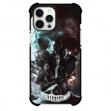 Until Dawn Phone Case For iPhone Samsung Galaxy Pixel OnePlus Vivo Xiaomi Asus Sony Motorola Nokia - Until Dawn Game Characters In Front Of Skull Background Poster
