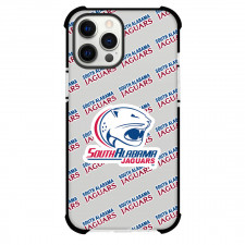 South Alabama Jaguars Phone Case For iPhone and Samsung Galaxy Devices - South Alabama Jaguars College Football Medley Monogram Wordmark