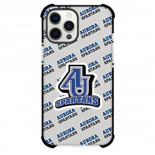 Aurora University Spartans Phone Case For iPhone and Samsung Galaxy Devices - Aurora University Spartans College Football Medley Monogram Wordmark