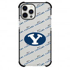 BYU Cougars Phone Case For iPhone and Samsung Galaxy Devices - BYU Cougars College Football Medley Monogram Wordmark