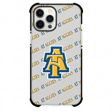 North Carolina A&T Aggies Phone Case For iPhone and Samsung Galaxy Devices - North Carolina A&T State University Aggies College Football Medley Monogram Wordmark
