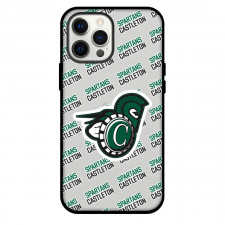 Castleton University Spartans Phone Case For iPhone and Samsung Galaxy Devices - Castleton University Spartans College Football Medley Monogram Wordmark