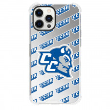 Central Connecticut Blue Devils Phone Case For iPhone and Samsung Galaxy Devices - Central Connecticut State University Blue Devils College Football Medley Monogram Wordmark