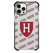 Harvard Crimson Phone Case For iPhone and Samsung Galaxy Devices - Harvard University Crimson College Football Medley Monogram Wordmark