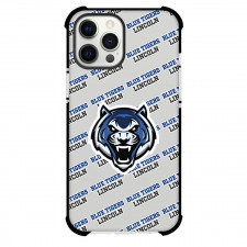 Lincoln University (MO) Blue Tigers Phone Case For iPhone and Samsung Galaxy Devices - Lincoln University (MO) Blue Tigers College Football Medley Monogram Wordmark