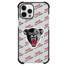 Maine Black Bears Phone Case For iPhone and Samsung Galaxy Devices - University of Maine Black Bears College Football Medley Monogram Wordmark