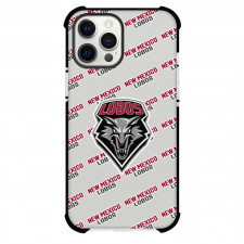 New Mexico Lobos Phone Case For iPhone and Samsung Galaxy Devices - New Mexico Lobos College Football Medley Monogram Wordmark