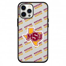 Midwestern State University Mustangs Phone Case For iPhone and Samsung Galaxy Devices - Midwestern State University Mustangs College Football Medley Monogram Wordmark
