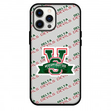 Mississippi Valley State Delta Devils Phone Case For iPhone and Samsung Galaxy Devices - Mississippi Valley State University Delta Devils College Football Medley Monogram Wordmark