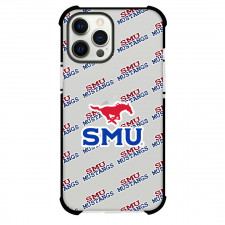 SMU Mustangs Phone Case For iPhone and Samsung Galaxy Devices - SMU Mustangs College Football Medley Monogram Wordmark