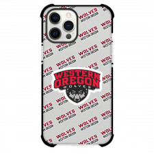 Western Oregon University Wolves Phone Case For iPhone and Samsung Galaxy Devices - Western Oregon University Wolves College Football Medley Monogram Wordmark