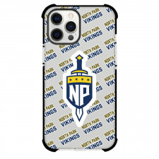 North Park University Vikings Phone Case For iPhone and Samsung Galaxy Devices - North Park University Vikings College Football Medley Monogram Wordmark