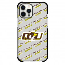Quincy University Hawks Phone Case For iPhone and Samsung Galaxy Devices - Quincy University Hawks College Football Medley Monogram Wordmark