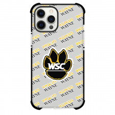 Wayne State College Wildcats Phone Case For iPhone and Samsung Galaxy Devices - Wayne State College Wildcats College Football Medley Monogram Wordmark