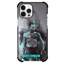 UFC Colby Covington Phone Case For iPhone and Samsung Galaxy Devices - Colby Covington Shouting Grayscale Paint Poster