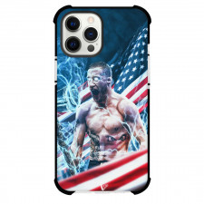 UFC Justin Gaethje Phone Case For iPhone and Samsung Galaxy Devices - Justin Gaethje Shouting On USA Flag Poster