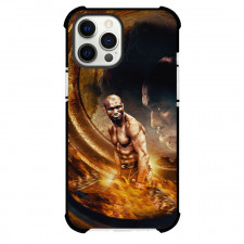 UFC Kamaru Usman Phone Case For iPhone and Samsung Galaxy Devices - Kamaru Usman Candid On Golden Graphic Art