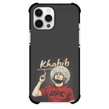 UFC Khabib Nurmagomedov Phone Case For iPhone and Samsung Galaxy Devices - Khabib Nurmagomedov Signature Posture Illustration On Dark Background