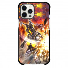 Ultraman Zetton For iPhone Samsung Galaxy Pixel OnePlus Vivo Xiaomi Asus Sony Motorola Nokia - Zetton Destroying City Illustration