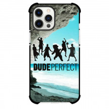 Youtuber Dude Perfect Phone Case For iPhone and Samsung Galaxy Devices - Dude Logo Silhouette Beach Background