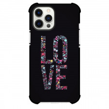 Valentines Day Phone Case For iPhone and Samsung Galaxy Devices - Valentines Day Love In Flowers On Black Background