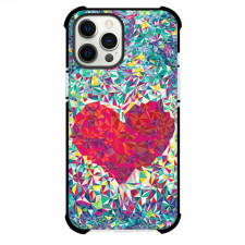 Valentines Day Phone Case For iPhone and Samsung Galaxy Devices - Valentines Day Red Heart In Mosaic Art