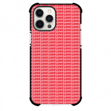 Valentines Day Phone Case For iPhone and Samsung Galaxy Devices - Valentines Day Seamless Love Monomark On Pink Background