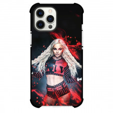 WWE Liv Morgan Phone Case For iPhone Samsung Galaxy Pixel OnePlus Vivo Xiaomi Asus Sony Motorola Nokia - WWE Liv Morgan Standing On Red Black Background
