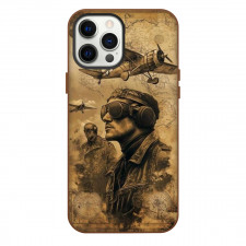 World War 1 Flying Aces Phone Case For iPhone Samsung Galaxy Pixel OnePlus Vivo Xiaomi Asus Sony Motorola Nokia - World War 1 Vintage Pilot Portrait Poster