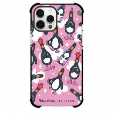 Wallace and Gromit Phone Case For iPhone Samsung Galaxy Pixel OnePlus Vivo Xiaomi Asus Sony Motorola Nokia - Feather McGrow Penguin Art with Pink Background