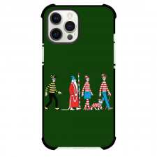 Where Is Wally For iPhone Samsung Galaxy Pixel OnePlus Vivo Xiaomi Asus Sony Motorola Nokia - Characters Walking Green Background