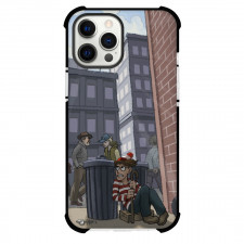 Where Is Wally For iPhone Samsung Galaxy Pixel OnePlus Vivo Xiaomi Asus Sony Motorola Nokia - Wally Hiding Behind Trash Illustration