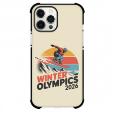 2026 Winter Olympic Milano Cortina Phone Case For iPhone Samsung Galaxy Pixel OnePlus Vivo Xiaomi Asus Sony Motorola Nokia - Retro Logo On Beige Background