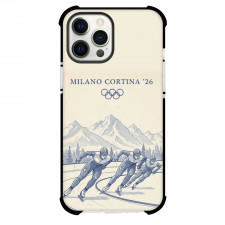 2026 Winter Olympic Milano Cortina Phone Case For iPhone Samsung Galaxy Pixel OnePlus Vivo Xiaomi Asus Sony Motorola Nokia - Retro Speed Skating Poster