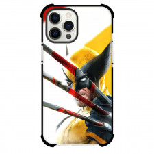 Marvel's Wolverine Phone Case For iPhone Samsung Galaxy Pixel OnePlus Vivo Xiaomi Asus Sony Motorola Nokia - Wolverine Side Portrait On Striped Background