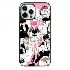 You and I Are Polar Opposites Phone Case For iPhone Samsung Galaxy Pixel OnePlus Vivo Xiaomi Asus Sony Motorola Nokia - You and I Are Polar Opposites Characters Portrait Pink Collage