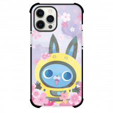 Yo-Kai Watch USA Pyon Phone Case For iPhone Samsung Galaxy Pixel OnePlus Vivo Xiaomi Asus Sony Motorola Nokia - USA Pyon Portrait Illustration Art On Pink Floral Background