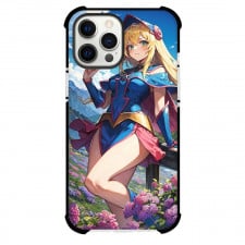 Yu-Gi-Oh Black Magician Girl Phone Case For iPhone Samsung Galaxy Pixel OnePlus Vivo Xiaomi Asus Sony Motorola Nokia - Black Magician Girl Flowers and Mountain Background