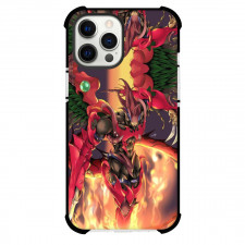 Yu-Gi-Oh Destiny Hero Phone Case For iPhone Samsung Galaxy Pixel OnePlus Vivo Xiaomi Asus Sony Motorola Nokia - Destiny Hero Destroy Phoenix Enforcer Flames Background