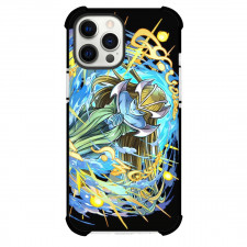Yu-Gi-Oh Mystical Elf Phone Case For iPhone Samsung Galaxy Pixel OnePlus Vivo Xiaomi Asus Sony Motorola Nokia - Mystical Elf Praying Yellow Blue Aura Black Background