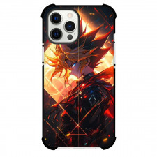 Yu-Gi-Oh Yami Yugi Phone Case For iPhone Samsung Galaxy Pixel OnePlus Vivo Xiaomi Asus Sony Motorola Nokia - Yami Yugi Side View Portrait Yellow and Red Shrapnels