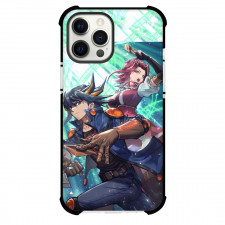 Yu-Gi-Oh Yusei Fudo Phone Case For iPhone Samsung Galaxy Pixel OnePlus Vivo Xiaomi Asus Sony Motorola Nokia - Yusei Fudo Akiza Izinski Green Ray Background