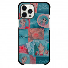 Yu Yu Hakusho Botan Case For iPhone Samsung Galaxy Pixel OnePlus Vivo Xiaomi Asus Sony Motorola Nokia - Botan Faces Orange Aqua Hues Collage