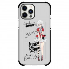 Zombie Land Saga Yumeginga Paradise Junko Konno Phone Case For iPhone Samsung Galaxy Pixel OnePlus Vivo Xiaomi Asus Sony Motorola Nokia - Junko Konno Standing On Gray Background