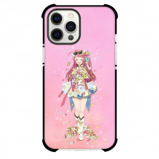 Zombie Land Saga Yumeginga Paradise Sakura Minamoto Phone Case For iPhone Samsung Galaxy Pixel OnePlus Vivo Xiaomi Asus Sony Motorola Nokia - Sakura Minamoto Covered With Flower On Pink Background