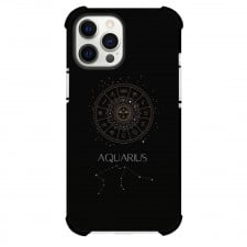 Zodiac Sign Aquarius Phone Case For iPhone Samsung Galaxy Pixel OnePlus Vivo Xiaomi Asus Sony Motorola Nokia - Aquarius Sign On Black Background