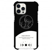 Zodiac Sign Aquarius Phone Case For iPhone Samsung Galaxy Pixel OnePlus Vivo Xiaomi Asus Sony Motorola Nokia - Aquarius Sign On Black And White Background