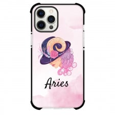 Zodiac Sign Aries Phone Case For iPhone Samsung Galaxy Pixel OnePlus Vivo Xiaomi Asus Sony Motorola Nokia - Aries Sign On Pink Watercolor Background