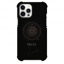 Zodiac Sign Pisces Phone Case For iPhone Samsung Galaxy Pixel OnePlus Vivo Xiaomi Asus Sony Motorola Nokia - Pisces Sign On Black Background
