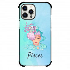 Zodiac Sign Pisces Phone Case For iPhone Samsung Galaxy Pixel OnePlus Vivo Xiaomi Asus Sony Motorola Nokia - Pisces Sign On Blue Watercolor Background